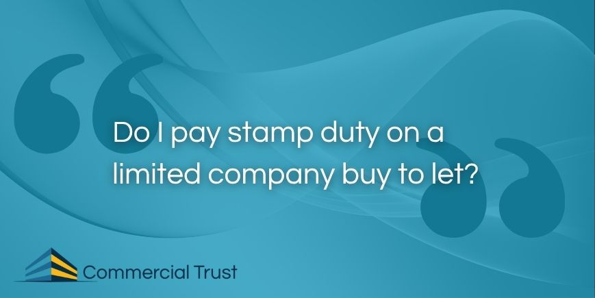 Blue banner with swirled background showing text: Do I pay stamp duty on a limited company buy to let?